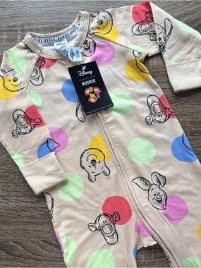 Bonds Beige Winnie the Pooh Polka Dot Zip One-Piece